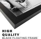 Framed Bathroom Decor Wall Art Black and White Canvas Print Cute Hippo in Bathtub Wall Art Bathrom Painting for Wall