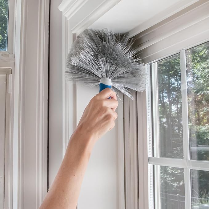Unger Cobweb & Corner Duster – Dusters for Cleaning, Compatible with Telescopic Poles, Dusting Tools, Great for Ceilings, Moldings, HVAC & Floor Vents, and Corners