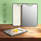 Titanium Cutting Board, Pure Cut Titanium Cutting Boards for Kitchen, Food-Grade Chopping Board for Cutting Fruit Meat Vegetable, Dishwasher Safe Easy to Clean, 15×10 Inch