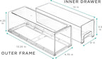 Sorbus Small Clear Stackable Storage Drawers – 4-Pack Plastic Organizer Bins with Handles – Stackable Pull-Out Storage Drawers for Closet, Pantry, Office, Bathroom, Craft, and Toy Organization