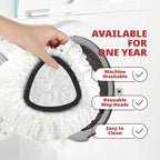 Mop Replace Head, 4 Pack Spin Mop Replacement Head Easywring 1-Tank System, Easy Cleaning, Microfiber, Machine Washable