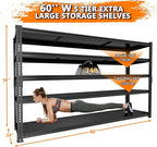Storage Shelves Heavy Duty 3 PCS, 60" L x 24" W x 78" H Garage Storage Shelves Unit Loads 3700LBS, 5-tier Adjustable Metal Industrial Utility Shelf Rack for Kitchen, Laundry Room, Warehouse, Basement