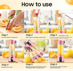 Portable Blender for Smoothies & Shakes - Personal Blender with 12Oz Traveling Cup, BAP Free, 6 Stainless Steel Blades, Freshly Squeezed for Office/Picnic/Sports