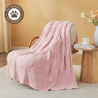 Snuggle Sac Faux Fur Pink Checkered Blanket Twin Size with Soft Knitted Microfiber Fabric,Cozy Soft Warm Blanket for Sofa Bedroom Living Room,Solid Pink,60x80 inches