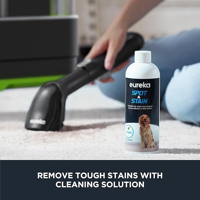 EUREKA Portable Carpet and Upholstery Cleaner, Spot Cleaner for Pets, Stain Remover for Carpet, Area Rugs, Upholstery, Coaches and Car, 50.7oz Large Water Tank, NEY101GR with Cleaning Formula, Green