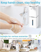 Automatic Liquid Soap Dispenser Touchless Soap Dispenser 380ml/12.8oz Rechargeable, Wall Mounted,4 Levels Adjustable Auto Soap Pump for Bathroom Kitchen Dish Soap