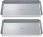 Caraway Non-Stick Ceramic Medium Baking Sheet - Naturally Slick Ceramic Coating - Non-Toxic, PTFE & PFOA Free - Perfect for Baking, Roasting, and More - Medium (15" x 10") - White
