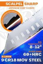 Dalstrong Santoku Knife - 7 inch - Valhalla Series - 9CR18MOV High Carbon Steel - Vegetable Knife - Celestial Resin & Wood Handle - Asian Cooking Knife - Premium Kitchen Knife Gift- w/Leather Sheath