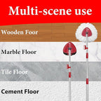 4 Spin Mop Head Replace Compatible with Cedar EasyWring 1 Tank, Upgrade Scrub Brush and Mop Base, 30"-58" Handle, Microfiber Replacement Head Refills, Easy to Install