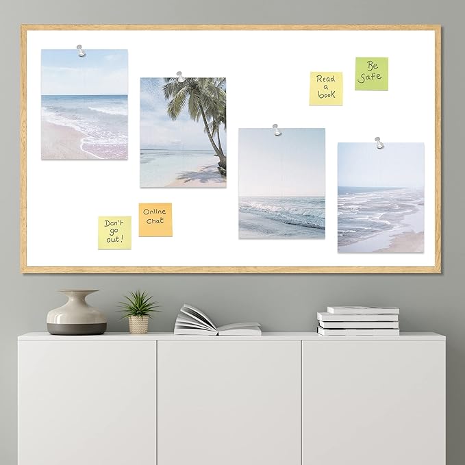 SIGNWIN Poster Bathroom Decor, Wall Art Room Decor Multicolor for Living Room, Bedroom, Office White Pastel Tropical Island Ocean Beach Shore Nature Wilderness Realism Landscape Colorful - 12"x16"x4