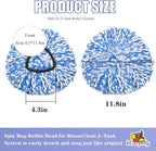 4 Pack Spin Mop Replacement Heads Compatible for O Ceda RinseClean 2 Tank System, Microfiber Mop Refills,Deep Cleaning, with 4.33in Core Base and Handles