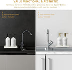 Glass Soap Dispenser for Kitchen Sink,Farmhouse Kitchen Dish Soap Dispenser&Hand Soap Dispenser Set,Rustproof Pump Soap Lotion Dispenser Bathroom with Tray,Waterproof Label for Decor(White