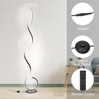 CHICLUX Spiral Floor Lamp, Dimmable LED Floor Lamp with 3 Color Temperatures, Ultra Bright, Modern Standing Tall Lamp with Remote Reading Floor Lamp for Living Room Bedroom Office