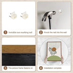 Bwodke Boho Wall Art, Framed Abstract Wall Art, Botanical Canvas Wall Decor, Mid Century Plant Leaf Geometric Pictures Set of 3, Minimalist Paintings, for Bedroom Living Room Bathroom 16"x24"