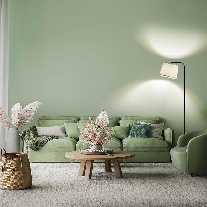 AKASUKI Floor Lamp for Living Room with 3 Color Temperatures, Foot Switch Standing Lamps for Living Room, Bedroom, Office, Arc Mordern Floor Lamp with 9W LED Bulb Included