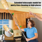 Lambswool Duster 98 inch Retractable Stainless Steel Handle Soft Natural Wool Feather Dusters for Cleaning Office Home Car etc