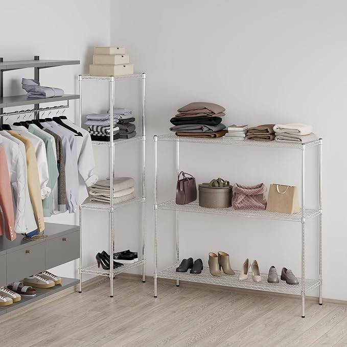 18" Deep x 54" Wide x 54" Height Wire Shelving Kit | 3-Tier | NSF Commercial Storage Rack Unit