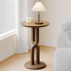 Solid Wood End Table with Sturdy U-Shaped Legs, Modern Side Table for Living Room & Bedroom, Natural Ash Wood, Easy Assembly (15.75" L x 15.75" W x 23.62" H)
