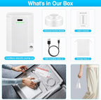 Cordless Electric Pump for Vacuum Storage Bags Travel Air Pump for Various Space Saver Bags Portable Rechargable Seal Bag Pump for Compression Clothes, Blanket, Luggage (White)