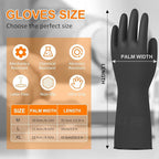 Beieverluck 10 Pairs Chemical Resistant Gloves Large Rubber Cleaning Gloves Heavy Duty Dishwashing Gloves Protective Safety Work Gloves, Large