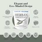 Herban Essentials - Eucalyptus Wipes & Towelettes - Essential Oil Wipes for Hands & Body - Travel Size Essentials and Toiletries - Natural, Individually Wrapped, Disposable & Moist Refresh (20 count)