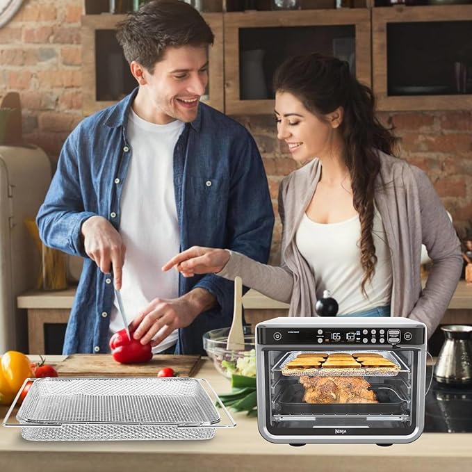 Air Fryer Oven Basket Replacement Baking Trays for Ninja Foodi DT251 DT201 Series Air Fryer Oven, Mesh Basket，Air Fryer Accessories for Ninja Foodi 10-in-1 Smart XL Air Fry Oven