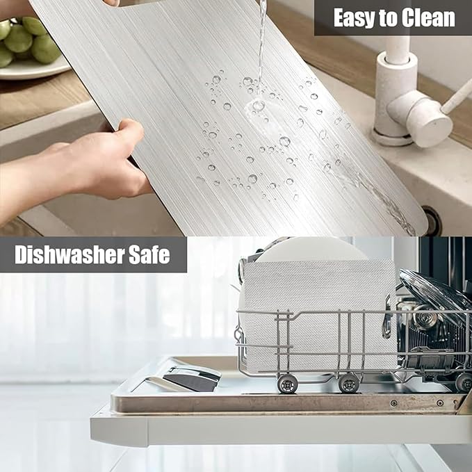 100% Pure Titanium Cutting Boards for Kitchen,2-in-1 Smooth Side & Textured Side For Cutting Meats, Double-sided Titanium Cutting Board Fruits And Vegetables, for Kitchen Outdoor Holiday Gifts(12x9)