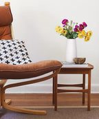 D'vine Dev 8 Inch Textured White Elegant Oval Ceramic Vase for Flowers, Home Décor Vase with Design Box, VS-LD-A-1