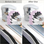 Crevice Cleaning Brush Hard Bristle Grout Brush Scrub Brush Toilet Brush Cleaning Tools Cleaning Supplies for Household Use Bathroom Kitchen 3 Pcs (Black&Pink)