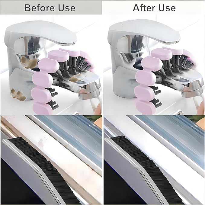 Crevice Cleaning Brush Hard Bristle Grout Brush Scrub Brush Toilet Brush Cleaning Tools Cleaning Supplies for Household Use Bathroom Kitchen 3 Pcs (Black&Pink)