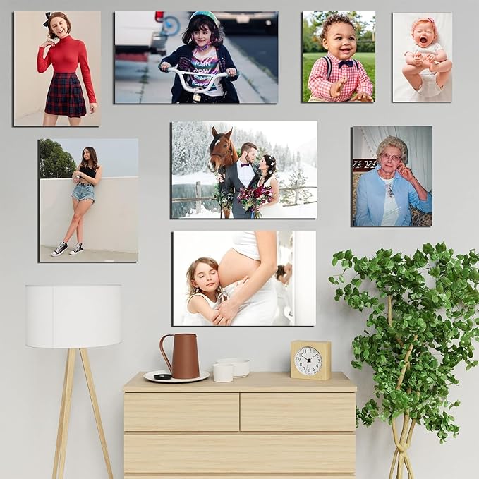 Custom Canvases For Pets Canvas Wall Art Prints With Your Photos With Framed Personalized Dog Cat Portrait Painting Print Framed for Home Decoration, Customized Memorial Gift for Pet Lover Dog Mom