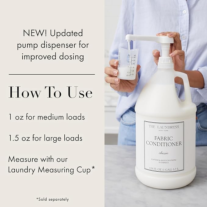 The Laundress Signature Fabric Conditioner Classic, Concentrated Fabric Softener Liquid, Soften Fabrics, Reduces Static,128 Fl Oz