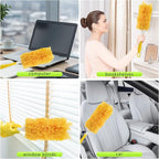20 Pack Duster Refill for Swiffer,360 Heavy Duty Furniture Duster Refills, Disposable Multi-Surface Microfiber Feather Duster Kit with 1 Handle