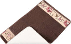 Zahari Home Larrisa Floral Bathroom Rug Luxury Bath Rug Washable Contemporary Decor Beautiful Shower Mat Unique Design Stylish Non Slip Shower Mat Flower Bath Rug Bath Shower Tub Decor