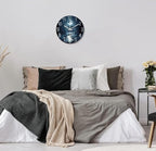 XFM Moon Forest Wall Clock Battery Operated 12 Inch Silent Non-Ticking Wall Clocks Modern Decorative Round Clock for Kitchen Bedroom Living Room Office