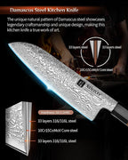 XINZUO 7.3 Inch Santoku Knife, Hand Forged 67 Layers Damascus Super Steel Chef Knife, Japanese Chopping Knife Ultra Sharp, Professional Kitchen Knife with Olive Wood Octagonal Handle