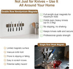 Magnetic Knife Holder for Wall,16.5 Inch Magnetic Knife Strip,Acacia Wood Double Sided Magnetic Knife Rack for Fridge,No Drilling