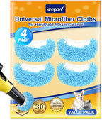 KEEPOW 4 Pack Reusable Steam Mop Pads Compatible with Bissell Steam Shot, PurSteam, Wagner Spraytech, Comforday Handheld Steam Cleaner, Universal Microfiber Cloths Steam Mop Pads, Washable Mop Pads