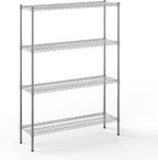 14" Deep x 48" Wide x 64" Height Wire Shelving Kit | 4-Tier | NSF Commercial Storage Rack Unit