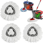 3 Pack Spin Mop Replacement Heads,100% Microfiber Spin Mop Refills for O-Ceda Mop Replace Head EasyWring 1-Tank System, Machine Washable Mop Heads Replacements for Easy Cleaning