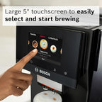 BOSCH 800 Series Fully Automatic Espresso and Coffee Machine – 36 Drinks with Coffee World, Cold Brew, Double Cup, Milk Hose, Glass Milk Container, in Metallic Silver TPU60501