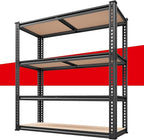 REIBII 40" W Garage Shelving 2000LBS Storage Shelves Adjustable Metal Shelving 4 Tier Metal Shelves Pantry Shelf for Garage Closet Kitchen Basement 40" W x 19.7''D x 60''H