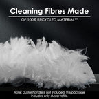 (15 Count) Disposable Duster Refills Compatible with O-Cedar Flex & Catch Dusters, Heavy Duty Dust Refills, Multi-Surface Duster Replacement Kit, Dust Removal Brush Heads, Soft microfibers