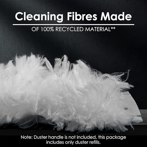 (15 Count) Disposable Duster Refills Compatible with O-Cedar Flex & Catch Dusters, Heavy Duty Dust Refills, Multi-Surface Duster Replacement Kit, Dust Removal Brush Heads, Soft microfibers