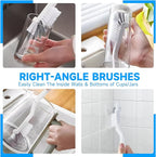 14Pcs Crevice Cleaning Brush Set, V Shape Grout Cleaner Brush for Deep Cleaning Gap, Hard Bristle Scrub Brushes Tools, Cleaning Supplies for Household Use, Bathroom, Kitchen, Toilet, Window