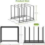 Cutting Board Organizer-1.6in Wide Kitchen Cutting Board Holder Stand for Pan,Baking Sheets,Cookie Sheets with 4 Slots,Baking Sheet Oragnizer(2PC-Large)
