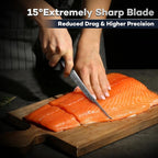 DRAGON RIOT Japanese Fillet Knife, 7 inch Meat Boning Knife with VG10 Steel Core, Damascus Pattern, Flexible Blade, Ergonomic Handle, Fishing Gift for Men