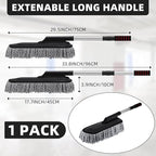 Tanlade 1 Pack Microfiber Car Duster Exterior Scratch Free with Extendable Handle Soft Car Duster Kit for Cleaning Dust Brush Set for Exterior Interior Cleaning Tools (Gray)