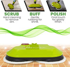 H2O HD Dual Buff Steam Mop, 8 in 1 Handheld Steam Cleaner For Kitchen Tile Floors, Hardwood Floors, Grout Cleaner, Upholstery Cleaner and Carpets, 2 washable scrub pads, 8 cleaning accessories