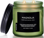 M&SENSE Magnolia Jasmine Spring Scented Candle, 11.6oz 70 Hours Long Lasting Clean Non Toxic All Natural Soy Wax Candle for Relaxing & Stress Relief, 2 Wick Romantic Fragrance Gifts for Home Decor
